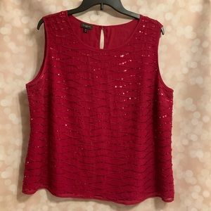 NWOT Talbots plus size fancy sequin tank